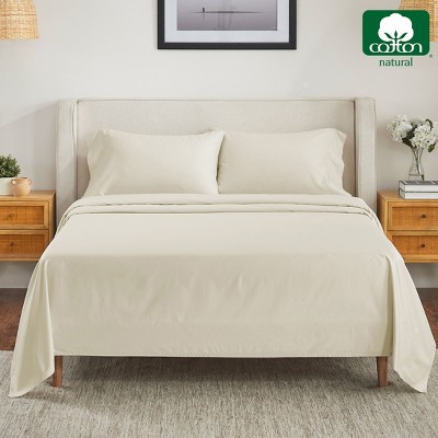 Ivory California King Organic Cotton Deep Pocket Sheet Set