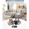 106" Modular L-Shaped Sectional Sofa, Fluffy Corduroy Couch with Chaise, Deep Seat, No Assembly for Living Room/Bedroom - 2 of 4