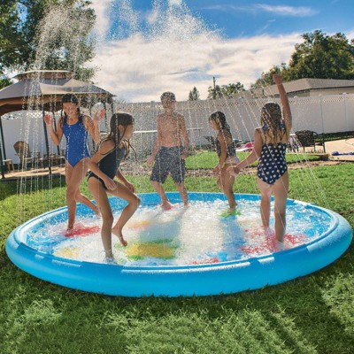 68 Inch Inflatable Splash Pad Sprinkler Splash Play Mat for Kids Outdoor  Party Swimming Pool Water Sprinkler Toys