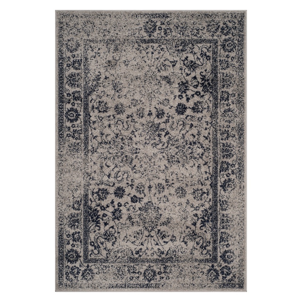 4'x6' Spacedye Design Area Rug Gray/Navy - Safavieh