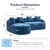 98.8" L-Shaped Chenille Sectional Sofa, 3-Seater Modular Couch with Curved Chaise, No Assembly for Living Room Apartment-3irtyhousy - 4 of 4