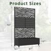 Wooakway 72"H Metal Planter Box with Trellis Raised Garden Bed with Arbor Privacy Screen with Wheels - 4 of 4
