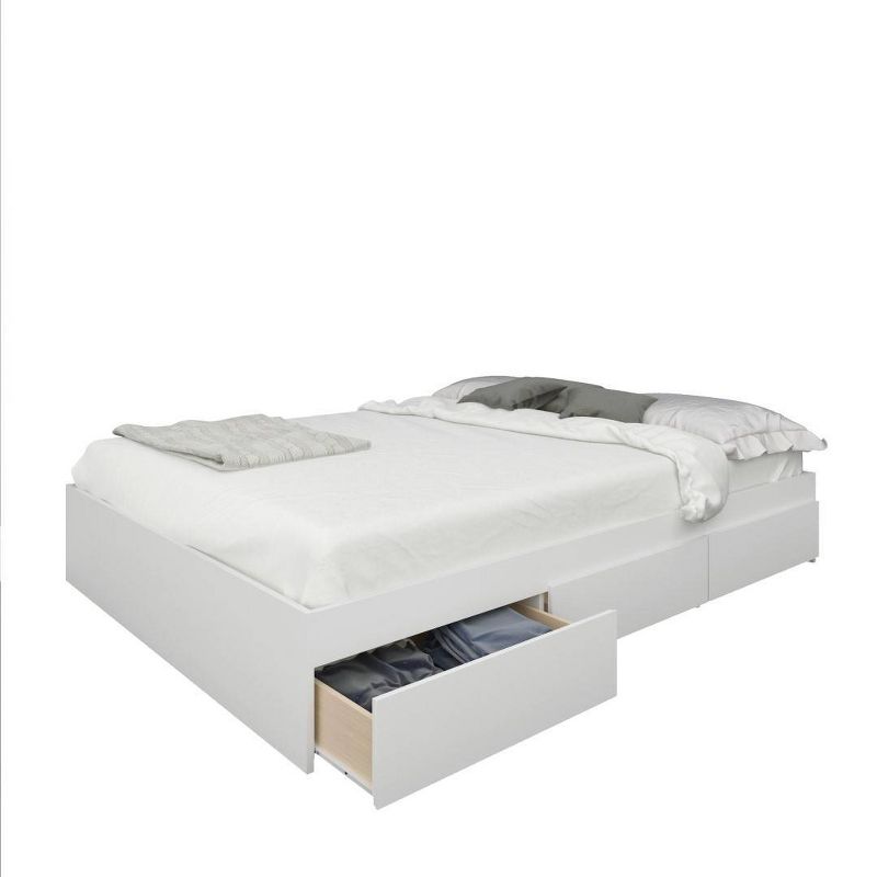 Blvd Storage Bed with Headboard White - Nexera, 3 of 7