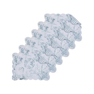 C&F Home Cerulean Breeze 100% Cotton Set of 6 Placemats 13" x 19" - 1 of 4