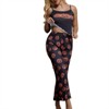 Clotth Women's Halloween Pajama Set - Cute Pumpkin Print Crop Top and Palazzo Pants, Comfy Sleepwear, Halloween Lounge Set, Black - 4 of 4