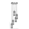 Toltec Lighting Empire 5 - Light Pendant in  Brushed Nickel with 4” Gray Matrix Shade - 2 of 2