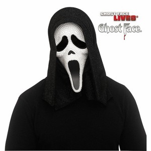 Fun World Ghost Face Adult Pearlescent Full Face Halloween Costume Mask - White One Size Fits Most - 1 of 1