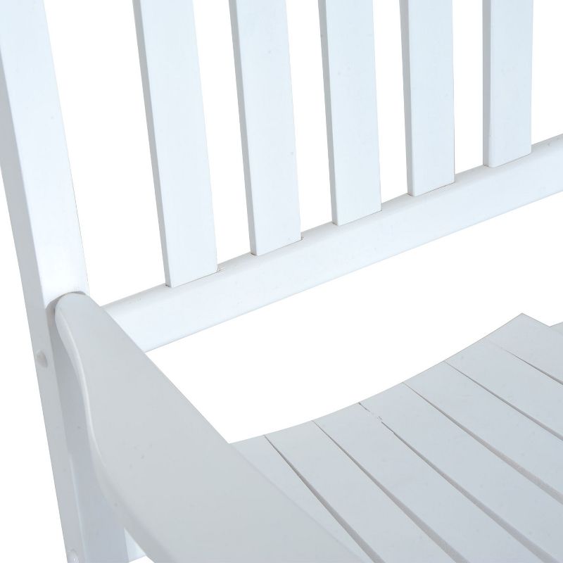 Outsunny Wooden Rocking Chair Indoor / Outdoor Rocker with High Back for Patio, Porch, 5 of 10