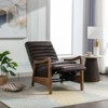 Bestier 26" Luxurious Oil Wax Leather Recliner for Adult, Upholstered Lounge Chair with Parawood Frame, Footrest, Accent Chair for Living Room - 3 of 4
