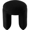 Meridian Furniture,Bowen Faux Shearling Teddy Fabric Ottoman/Stool - 3 of 4