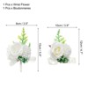 Unique Bargains Silk Wedding Artificial Rose Boutonniere and Wrist Corsage Set - 2 of 4