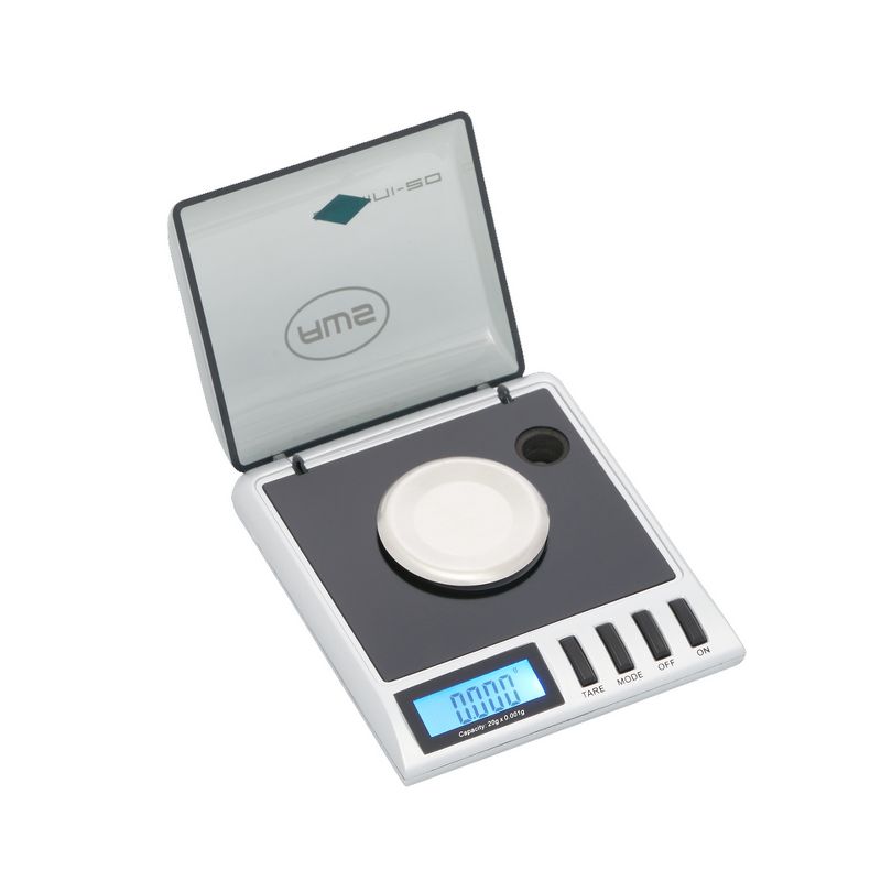 American Weigh Scales Gemini Series High Precision Digital Bright Portable LCD Display Milligram Scale 20g x 0.001g -  Silver/Black, 1 of 7