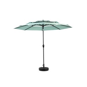 XINGHANZHENXUAN khaki 3-Tier Auto-Tilt Patio Umbrella, Outdoor Market Table Umbrella with Crank Handle for Deck, Pool, Garden - 1 of 4