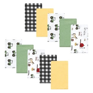 Luvable Friends Hudson Baby Flannel Burp Cloths 10pk Set - 1 of 2