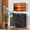 Dresser TV Stand with Power Outlet, Bedroom Dresser with 9 Drawers, Chest of Drawers, Steel Frame Storage Closet for Living Room Hallway - 4 of 4