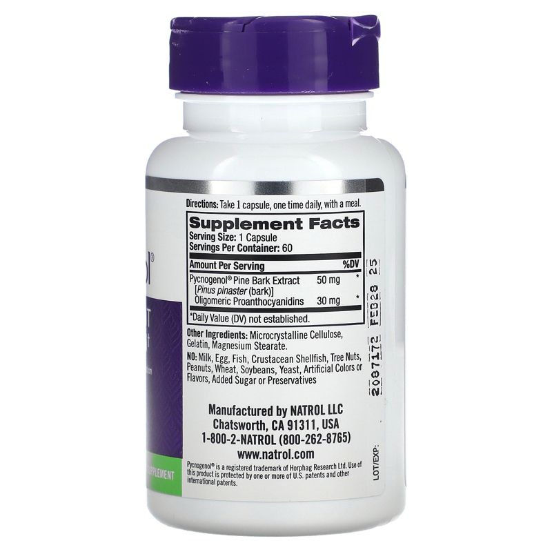 Natrol Pycnogenol, 50 mg, 60 Capsules, 2 of 4