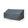 Summerset Shield Titanium 3-Layer Polyester Water Resistant Outdoor Sofa Cover - Dark Grey - 2 of 4