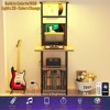 HDZNVF Record Player Stand With Extended Desktop,Large Record Player Table With Vinyl Storage,Turntable Stand - 2 of 4