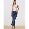 INSPIRE CHIC Women's Peter Pan Collar Lace Trim Embroidered Casual Floral Blouse - 3 of 4