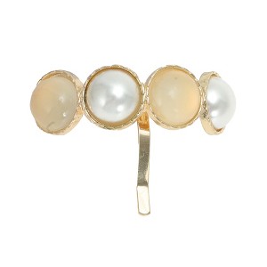 Unique Bargains Women's Faux Pearl Ponytail Buckle Hair Clip 1 Pc - 1 of 4