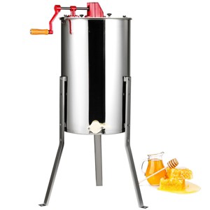VEVOR Manual Honey Extractor, 3 Frames Honey Spinner Extractor, Stainless Steel Beekeeping Extraction, Honeycomb Drum Spinner with Lid - 1 of 4