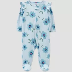 Carter's Just One You® Baby Girls' Floral Footed Pajama - Blue