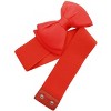 Allegra K Women Elastic Belt Wide Stretchy Cute Bowknot Wedding 2 Pcs - 3 of 4