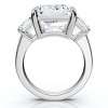 Pompeii3 Certified 12Ct Emerald Cut Diamond Engagement Ring 14k Gold/Platinum Lab Created - 2 of 4