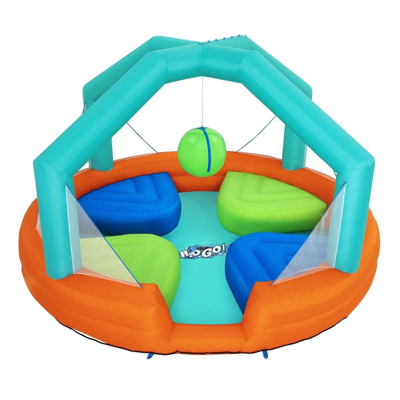 Bestway H2OGO! Dodge & Drench Kids Inflatable Outdoor Water Park with 2 Sprinkler Balls, Ground Stakes, Storage Bag, and Air Blower for Quick Setup, 3 of 6
