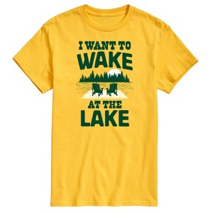 Men's - Instant Message - I Want To Wake At The Lake Short Sleeve Graphic T-Shirt - 1 of 4