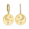 Ross-Simons 0.50 ct. t.w. CZ Star and Moon Drop Earrings in 18kt Gold Over Sterling - 3 of 4