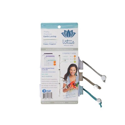 Lotus Reusable Earthtone Produce Bags - 3ct