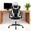 KWPZQEB Gaming Chair with Footrest, Swivel Task Chair w/ High Back, Racing Style Video Gaming Chair w/ Comfortable Headrest & Lumbar Support - 2 of 4