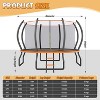 AMERLIFE Outdoor Trampoline with Enclosure Net and Ladder, Recreational Trampolines for Kids and Adults - 2 of 4