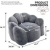 TiramisuBest Bean Bag Chair with Armrest High Density Memory Foam Lazy Sofa Adult Living Room Bedroom Reading Lounger Pre Filled - 2 of 4