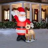 Gemmy Christmas Airblown Inflatable Santa and Rudolph the Red Nosed Reindeer, 7.5 ft Tall - 2 of 2