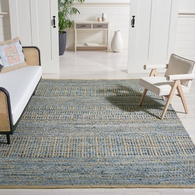 Cape Cod Blue and Natural Wool 8' x 10' Area Rug