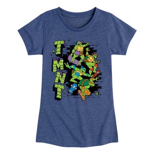 Girls' - Teenage Mutant Ninja Turtles - Skateboards Fitted Short Sleeve Graphic T-Shirt - 1 of 4