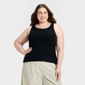 Women's Iconic Scoop Neck Tank Top - Universal Thread™ Black XXL