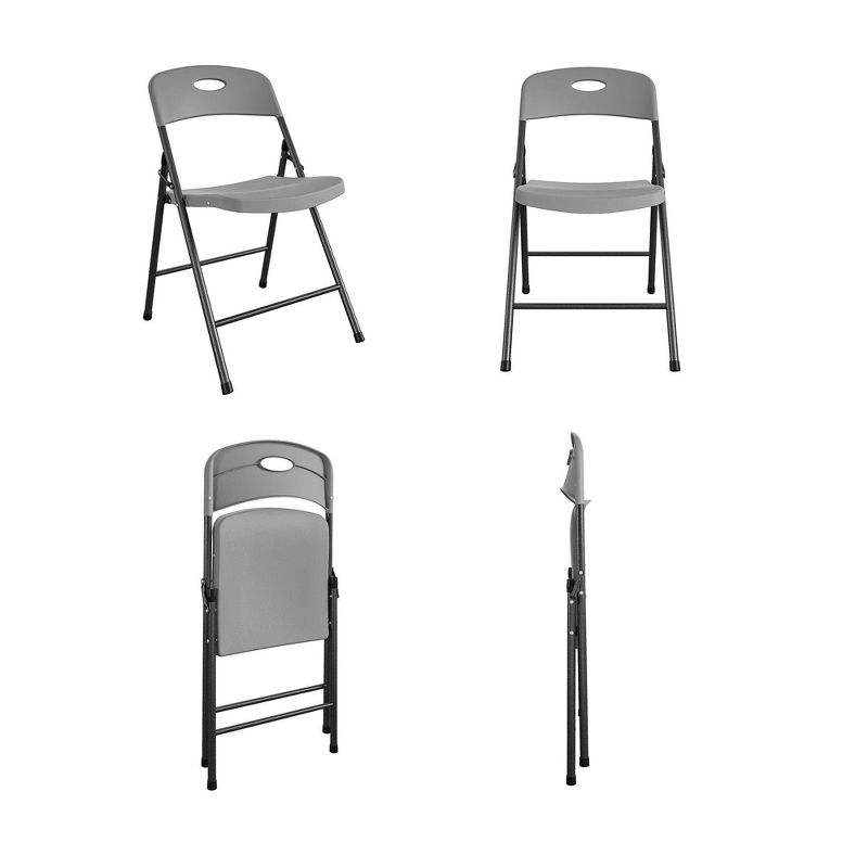 Cosco 4pk Double Braced Indoor/Outdoor Solid Resin Plastic Folding Chairs, 4 of 8