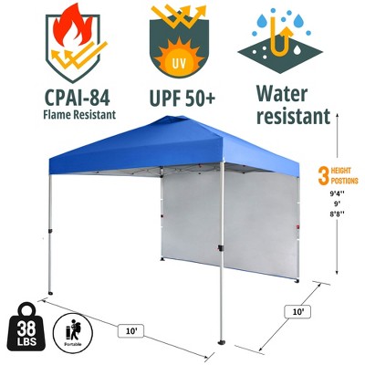 American Flag 10x10 Pop Up Canopy with Side Wall