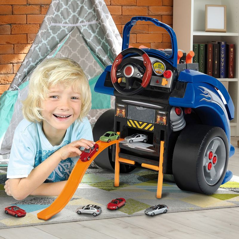Theo Klein Interactive Toddler Toy Car and Engine Service Maintenance Station and Play Set with Kids Tools Included, Blue, 4 of 7