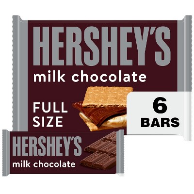 HERSHEY'S Milk Chocolate Snack Size Candy Bars, 3.6 oz, 8 pack