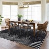 Living Room Rug Washable Bedroom Rugs Neutral Area Rug for Nursery Geometric Striped Carpet Non Slip Stain Resistant Farmhouse Floor Cover White Rug - 2 of 4