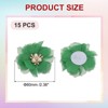Unique Bargains Rhinestone Pearl Chiffon Flower for DIY Craft Wedding Party 15 Pcs - 2 of 4