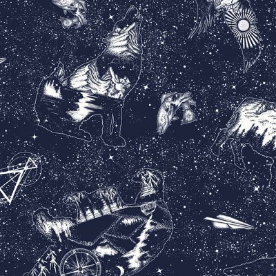 Navy and White Waterproof Microchamois Changing Pad