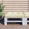 vidaXL Pallet Cushion Cream 100% polyester 27.6x27.6 in - 2 of 4