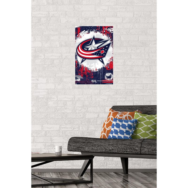 Trends International NHL Columbus Blue Jackets - Maximalist Logo 23 Unframed Wall Poster Prints, 2 of 7