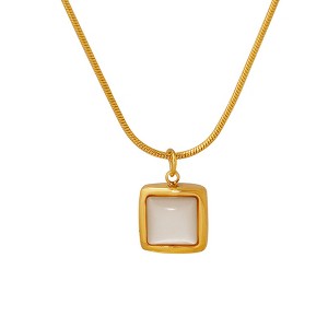 Necklace Women Natural Seashell Pendant - HTUTWOO™ Gold: Titanium steel, for Women Summer Fashion Accessory - 1 of 4