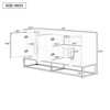 Sideboard Buffet Cabinet, Kitchen Pantry Storage Cabinet with Adjustable Shelves, 4 Doors, Iron Legs, Media Console for Dining Room Living Room - 2 of 4